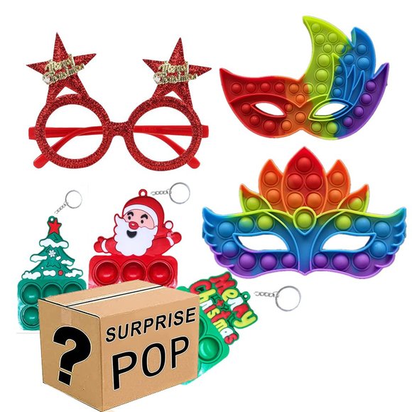 Fidget Push Pop | Assorted Pack Christmas Pop It Fidget Easter Toys - Picture 1 of 6